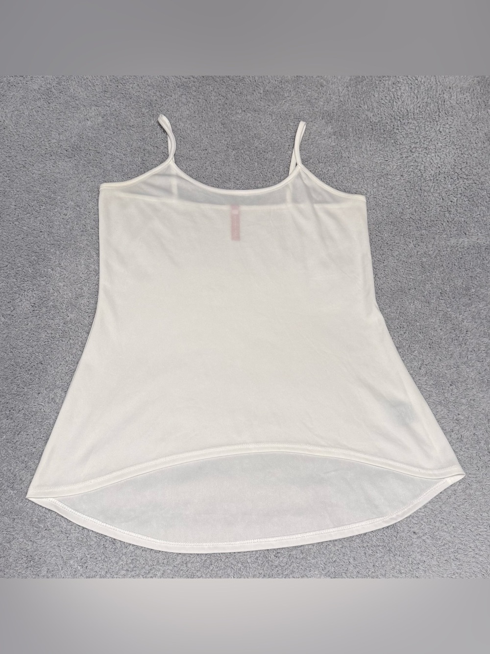 IC Collection Women's White High Low Camisole Layering Tank Top Size Small